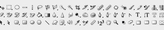 How many can Photoshop tool icons can you find that you don't know? Most of these tools you should now be familar with! Tool Icons