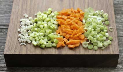 veggies diced