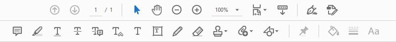 adobe reader comment tool icons