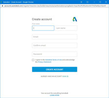 Create AutoDesk Account