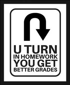 turn homework in